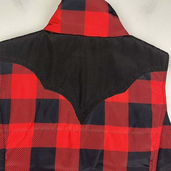 Ariat Red and Black Plaid Vest - Picture 7 of 8
